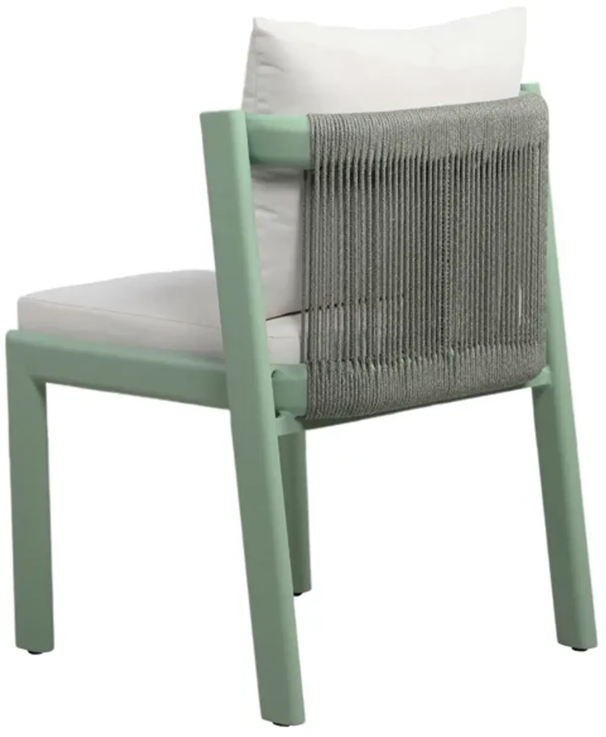 Nancy Mint Green and Cream Outdoor Dining Chair