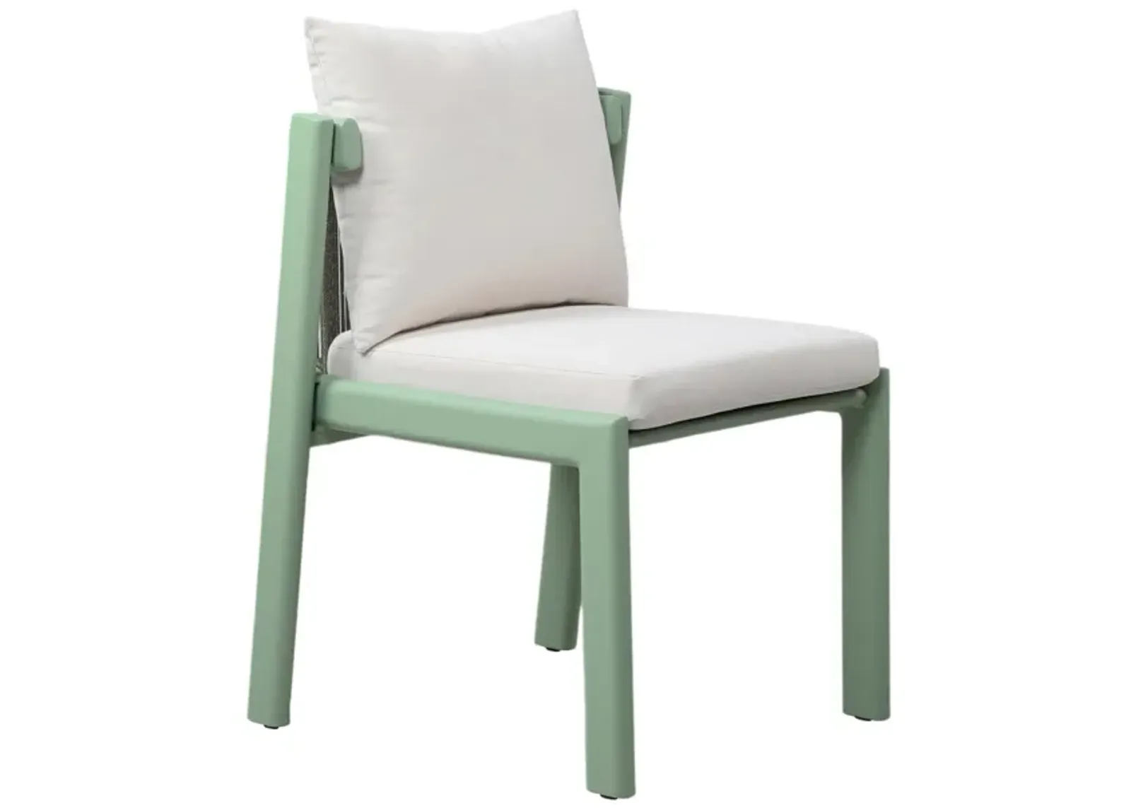 Nancy Mint Green and Cream Outdoor Dining Chair