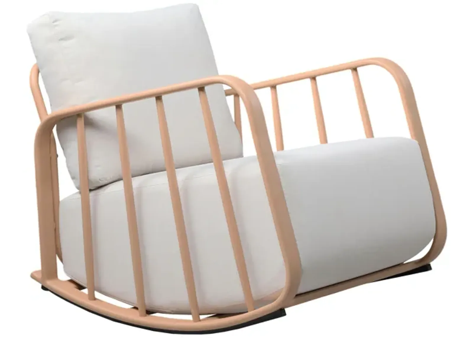 Violette Terracotta and Cream Outdoor Rocking Chair