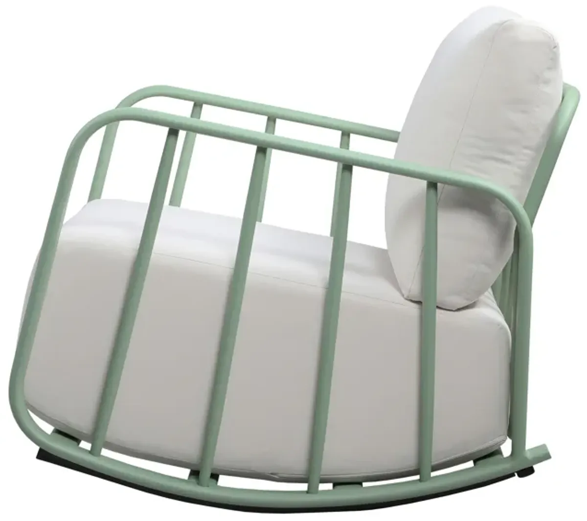 Violette Mint Green and Cream Outdoor Rocking Chair