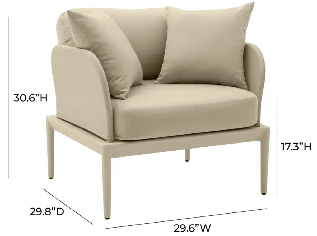 Kapri Taupe Outdoor Armchair