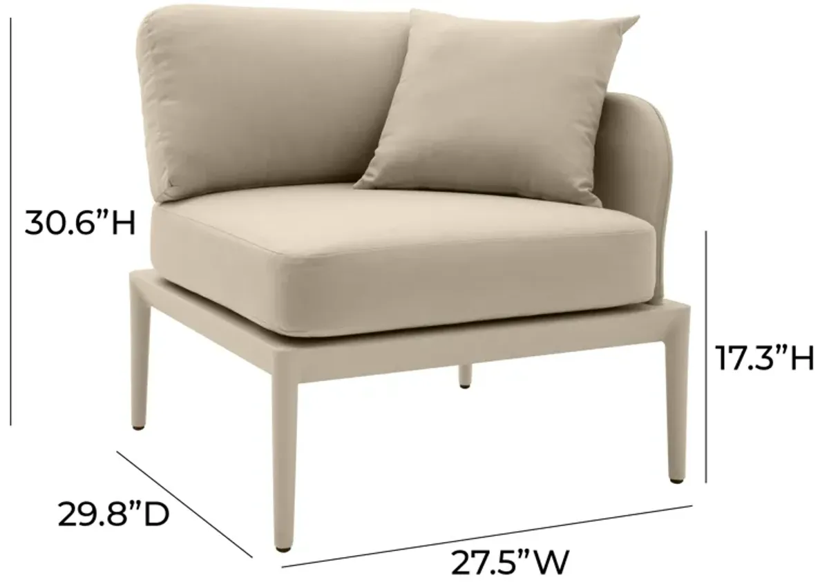 Kapri Taupe Modular Outdoor RAF Corner Seat