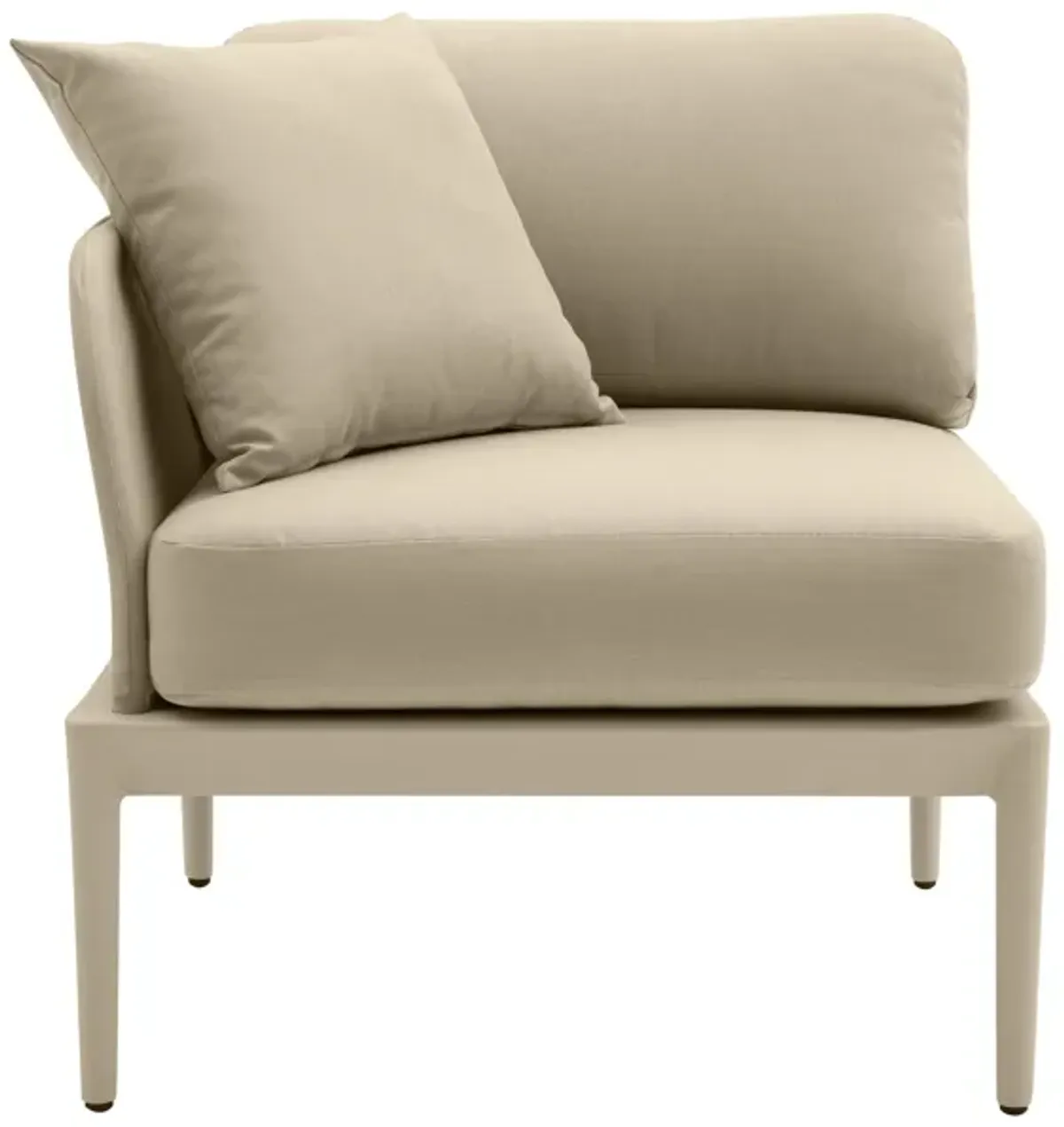 Kapri Taupe Modular Outdoor LAF Corner Seat