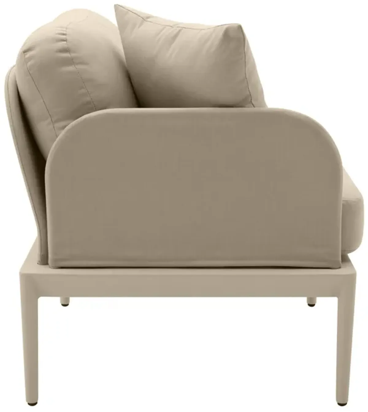 Kapri Taupe Modular Outdoor LAF Corner Seat