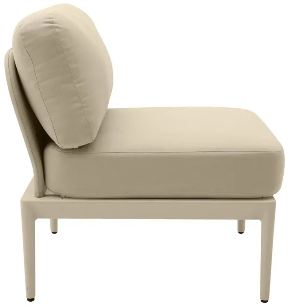 Kapri Taupe Modular Outdoor Armless Chair