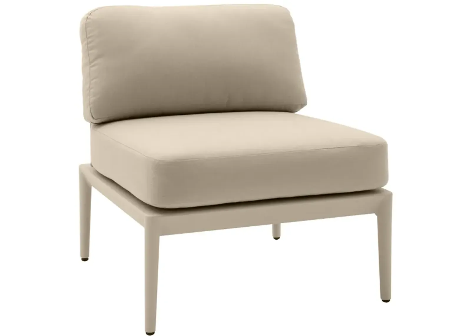 Kapri Taupe Modular Outdoor Armless Chair