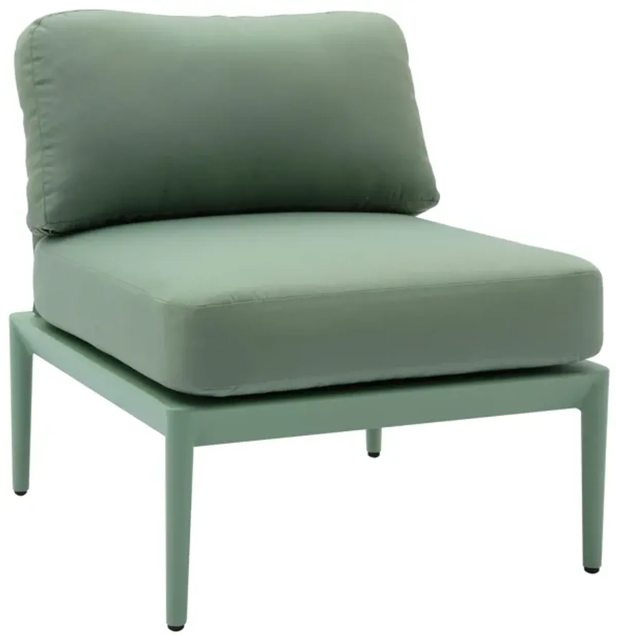 Kapri Moss Green Modular Outdoor Armless Chair