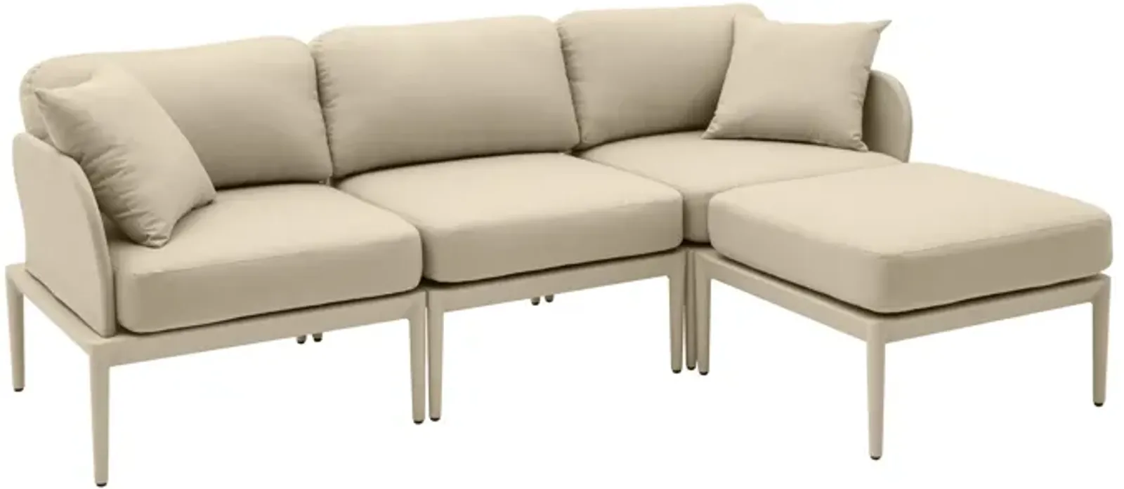 Kapri Taupe Modular Outdoor Sectional