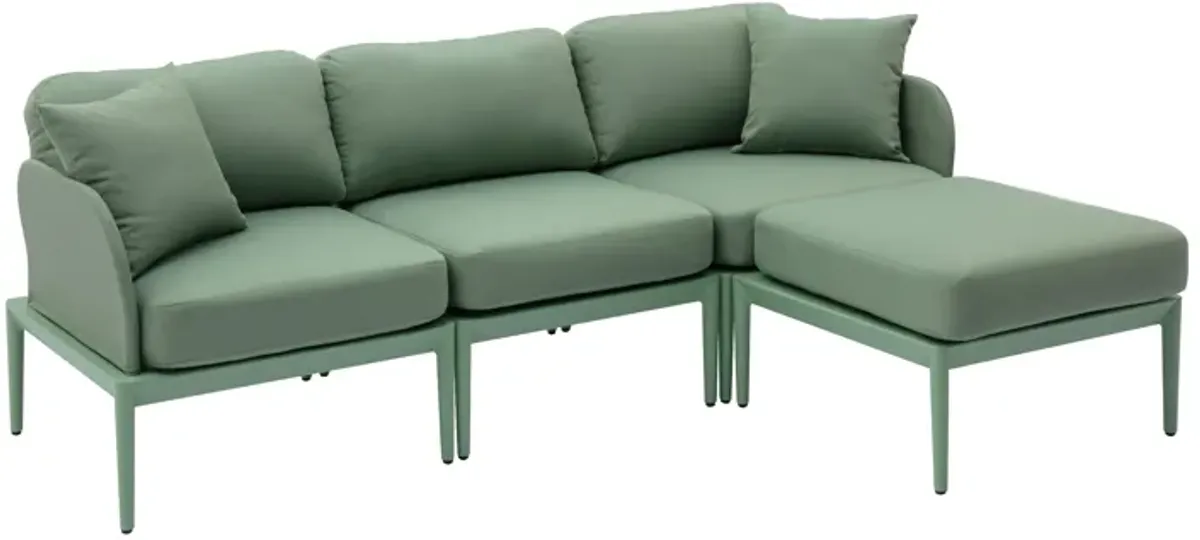 Kapri Moss Green Modular Outdoor Sectional