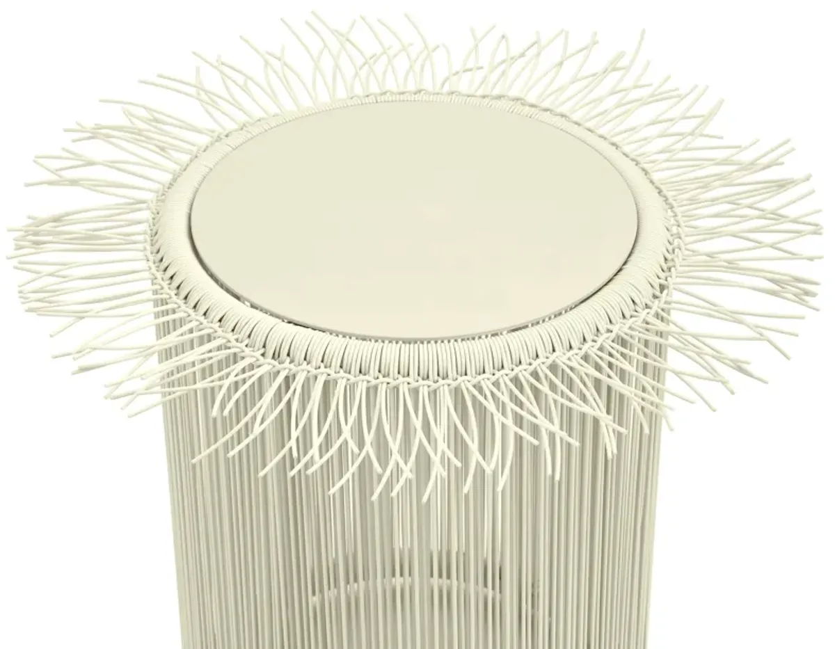 Rafa Cream Outdoor Side Table