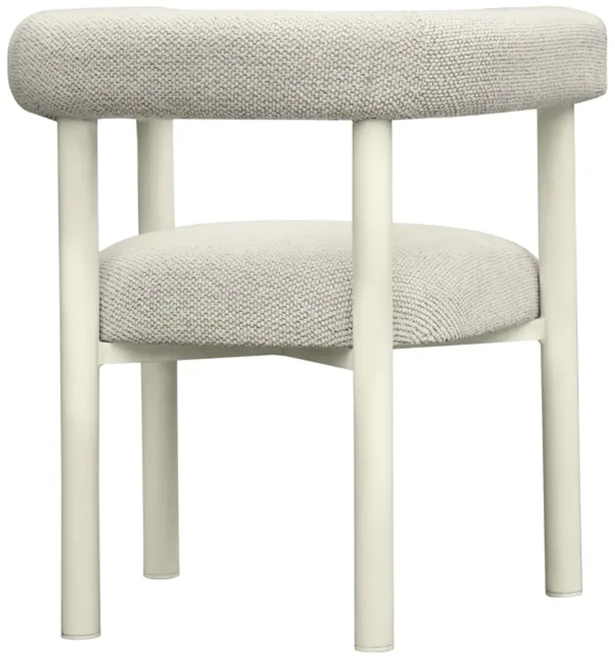 Jackie Cream Outdoor Textured Dining Chair