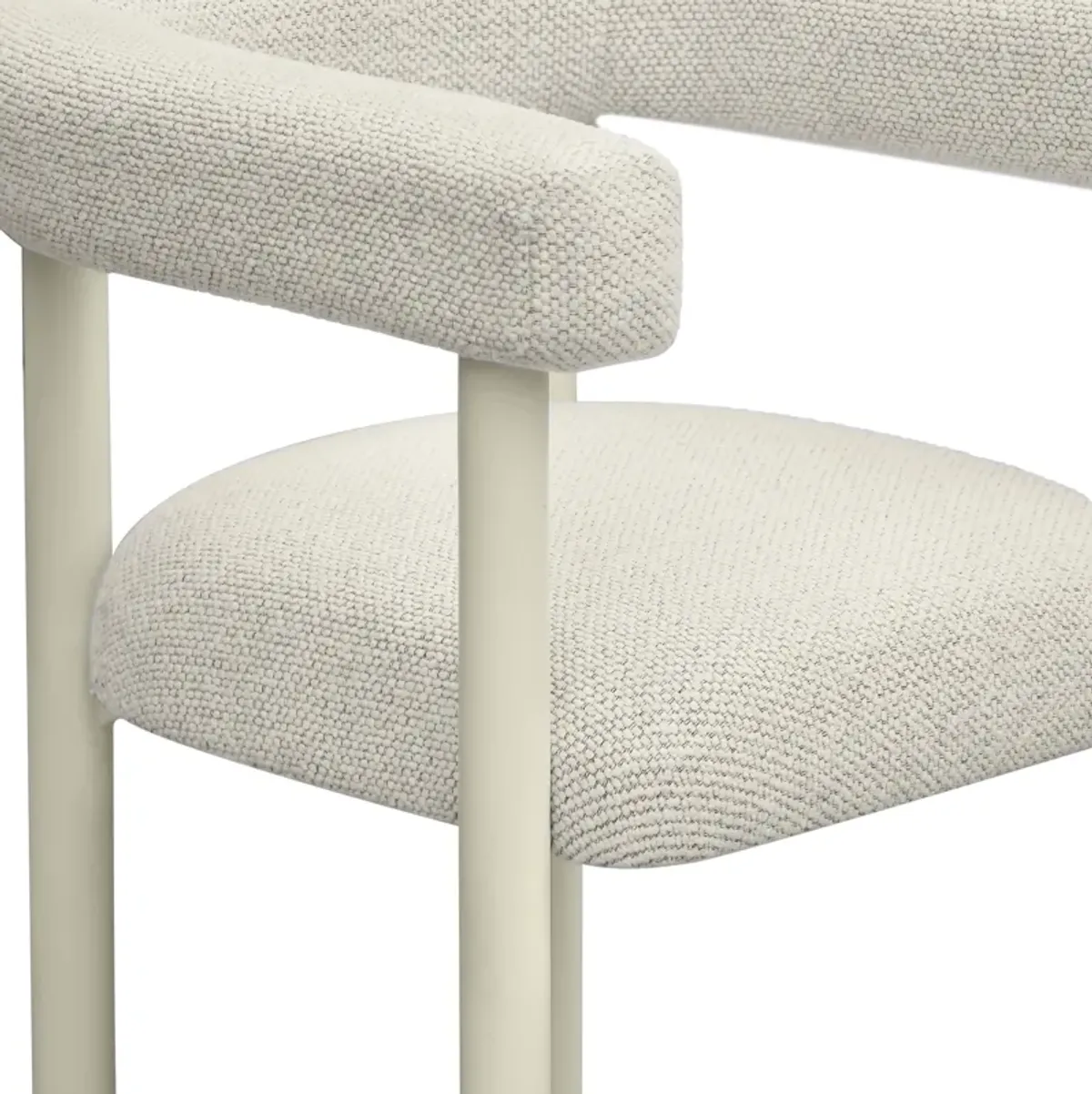 Jackie Cream Outdoor Textured Dining Chair