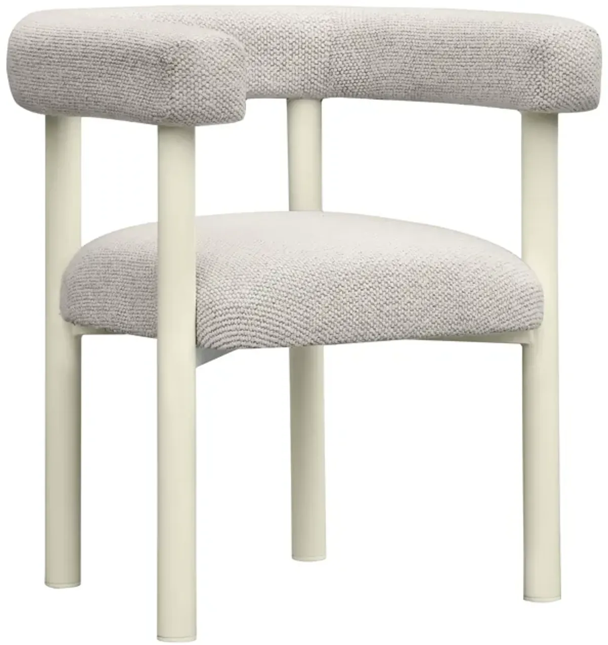 Jackie Cream Outdoor Textured Dining Chair