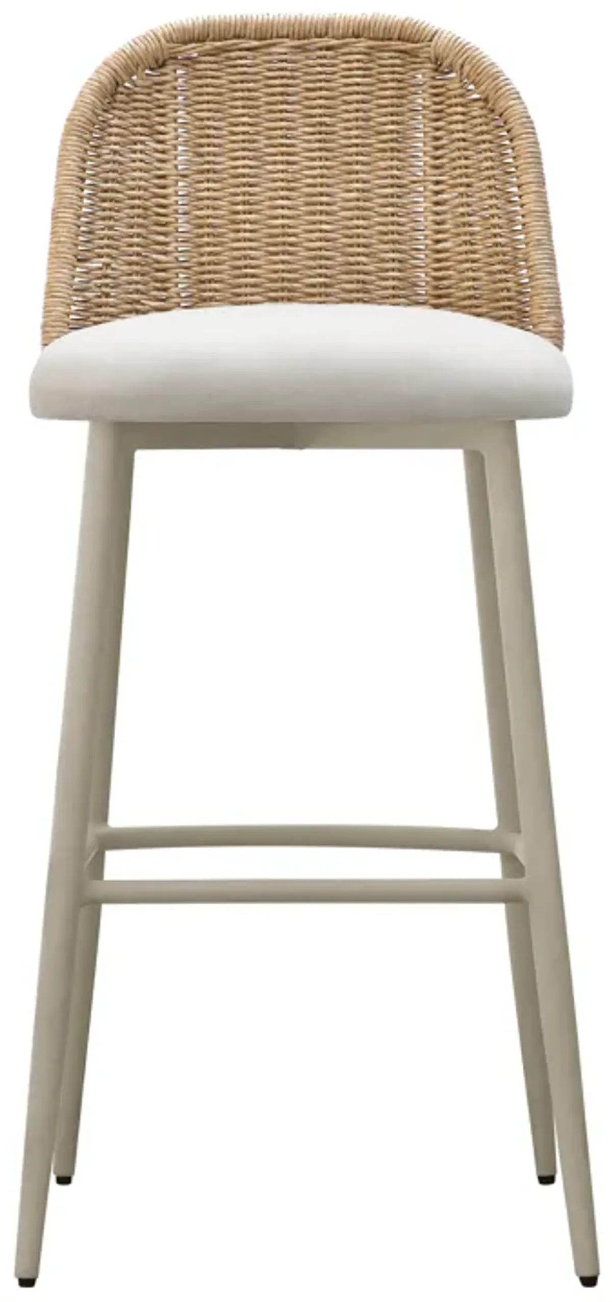 Alexa Cream Performance Fabric Outdoor Barstool