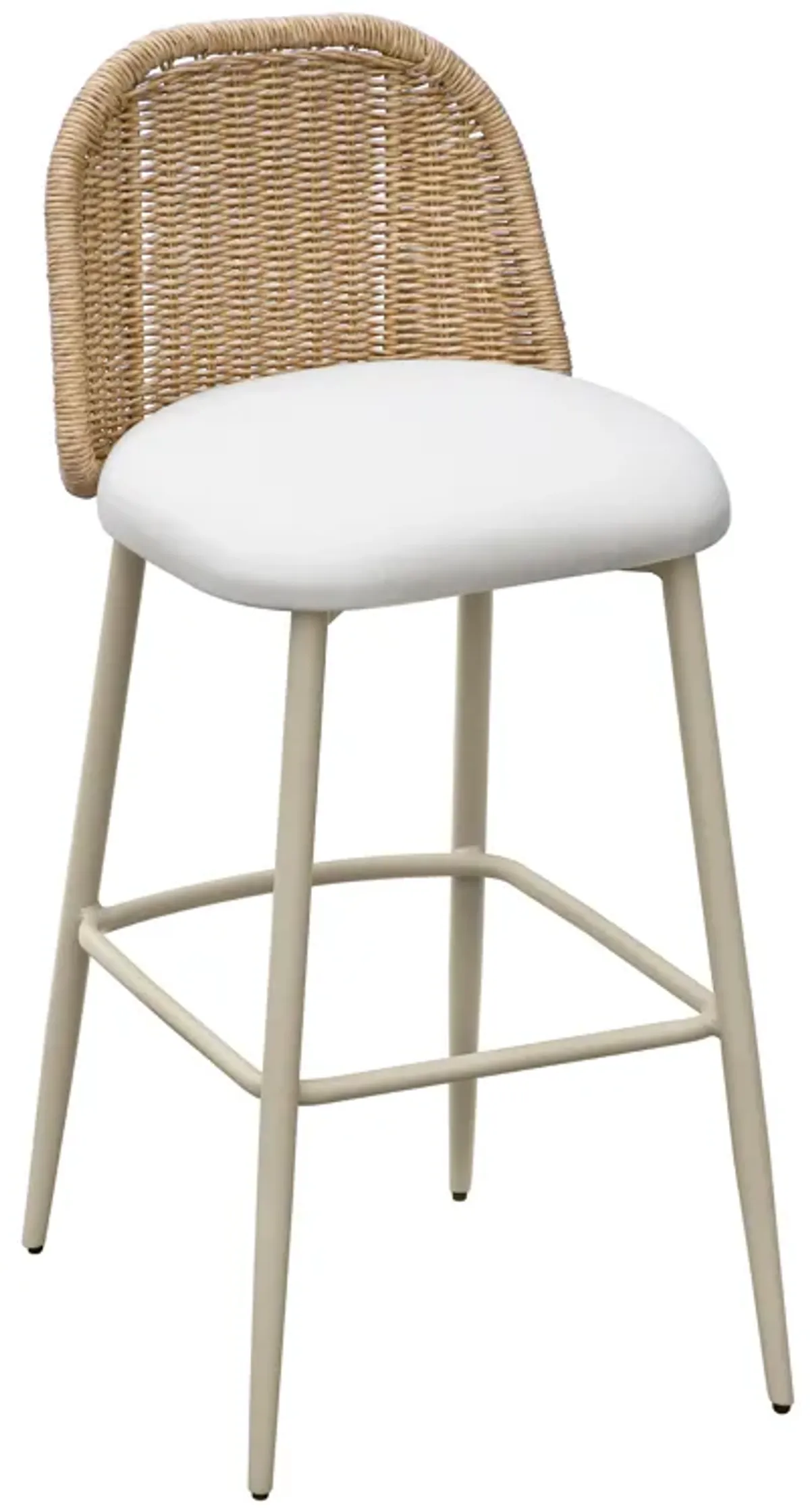 Alexa Cream Performance Fabric Outdoor Barstool