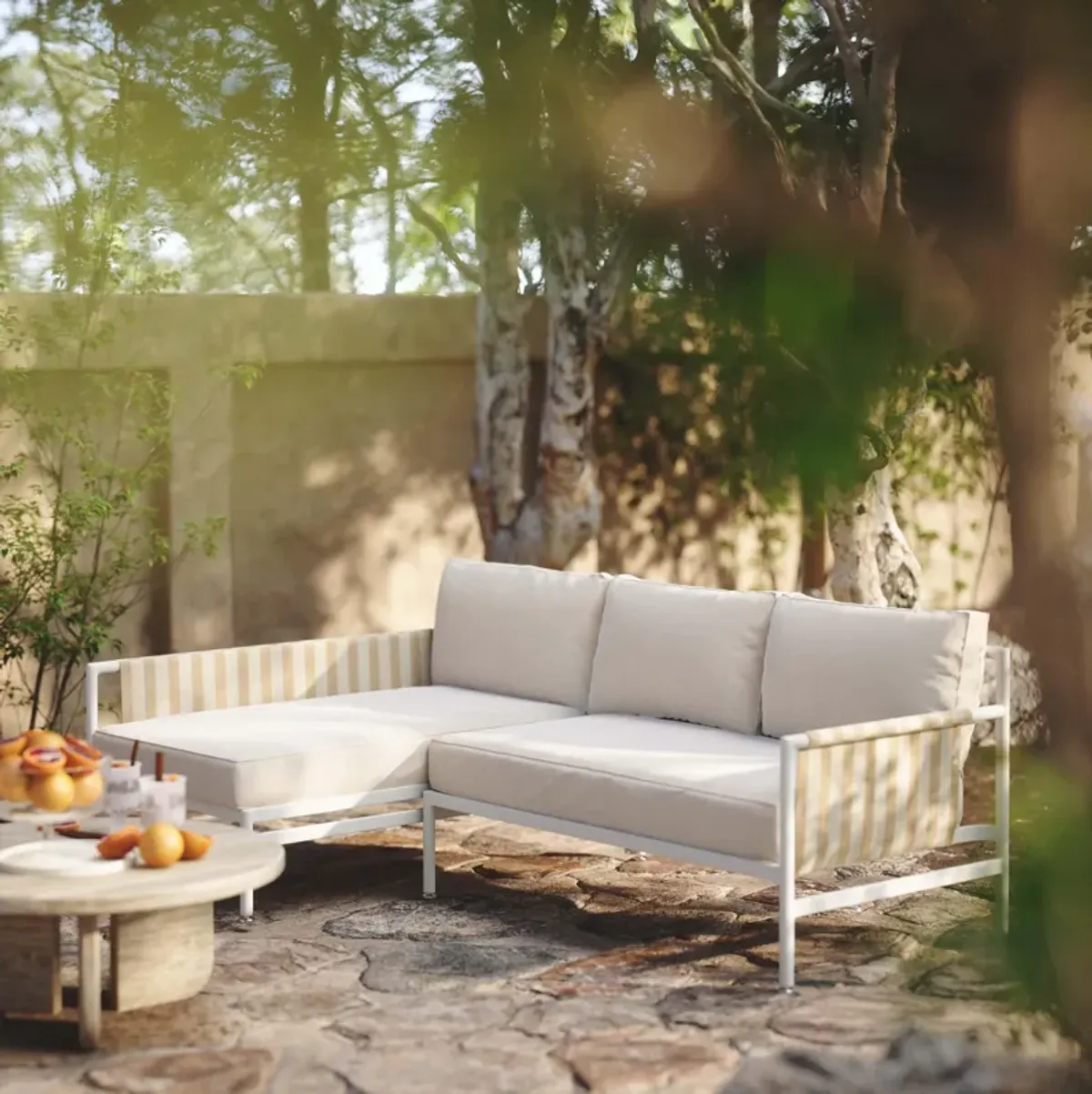 Dunes Cream Outdoor Sectional - LAF