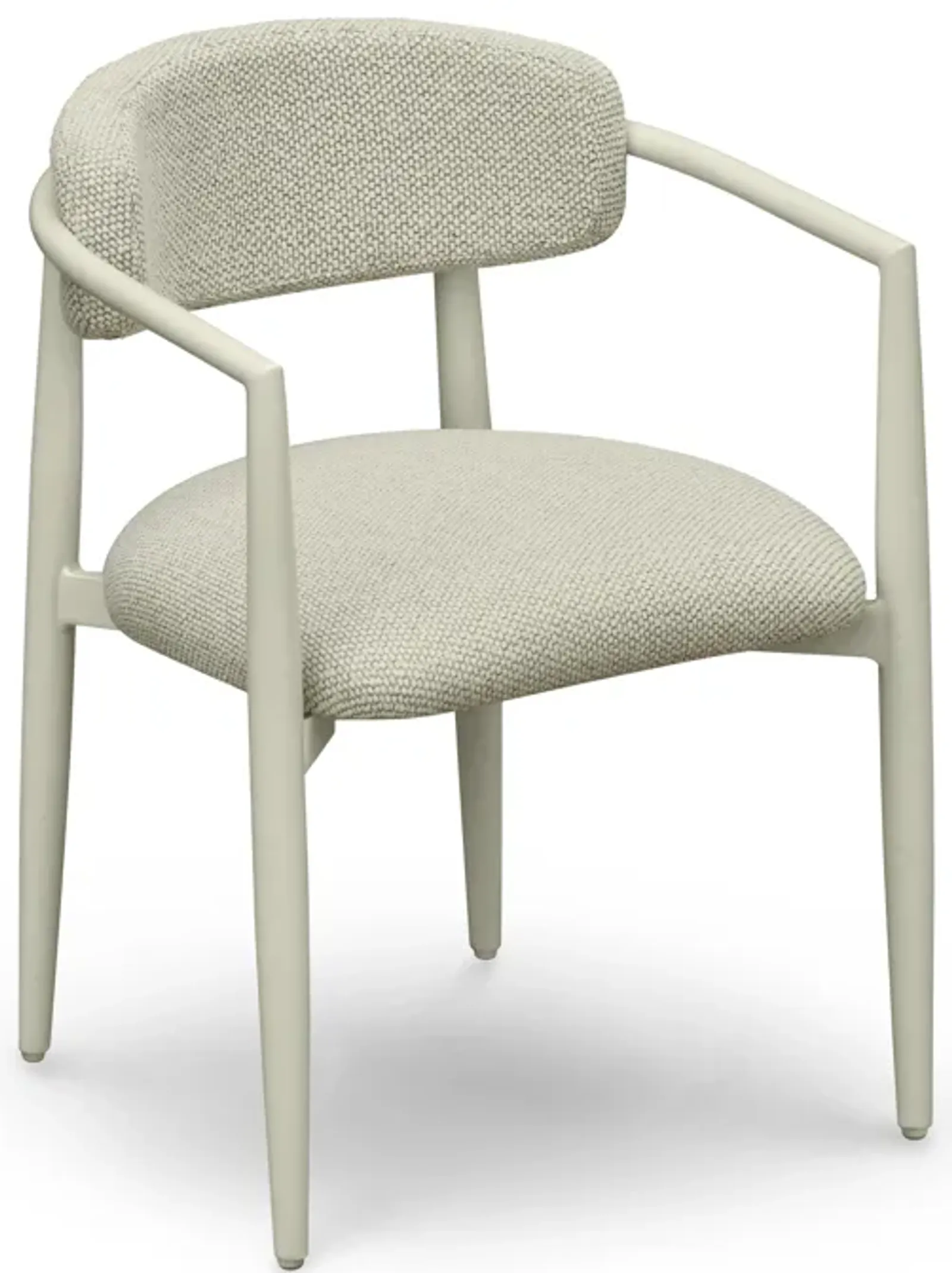 Annika Cream Textured Outdoor Dining Arm Chair