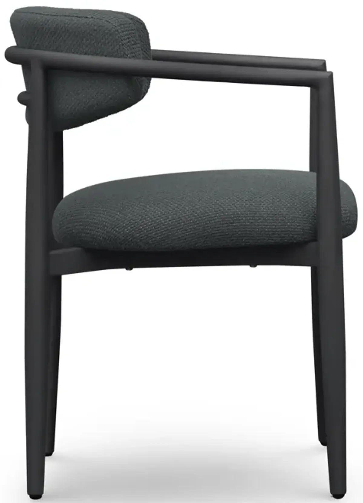 Annika Black Textured Outdoor Dining Arm Chair