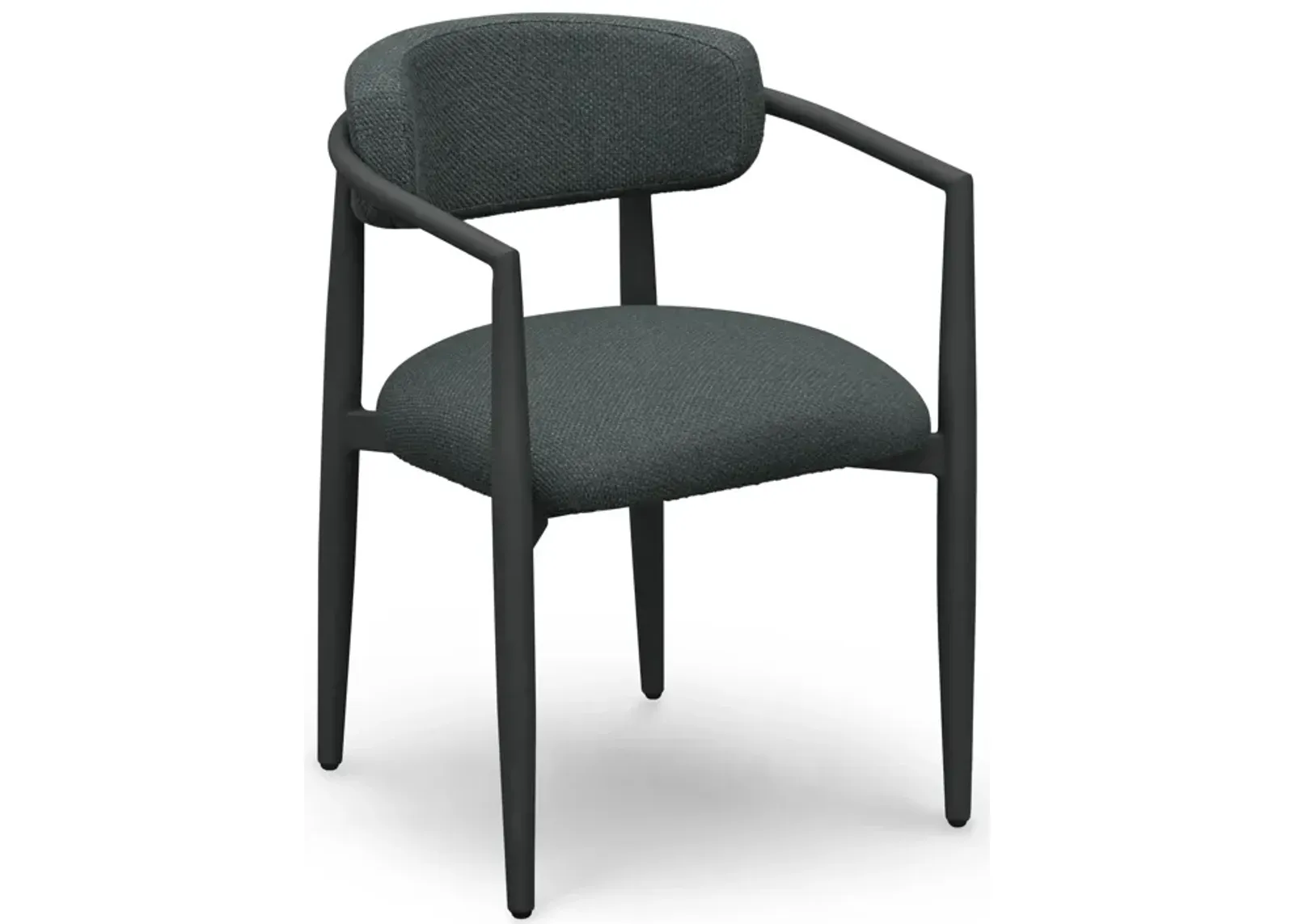 Annika Black Textured Outdoor Dining Arm Chair