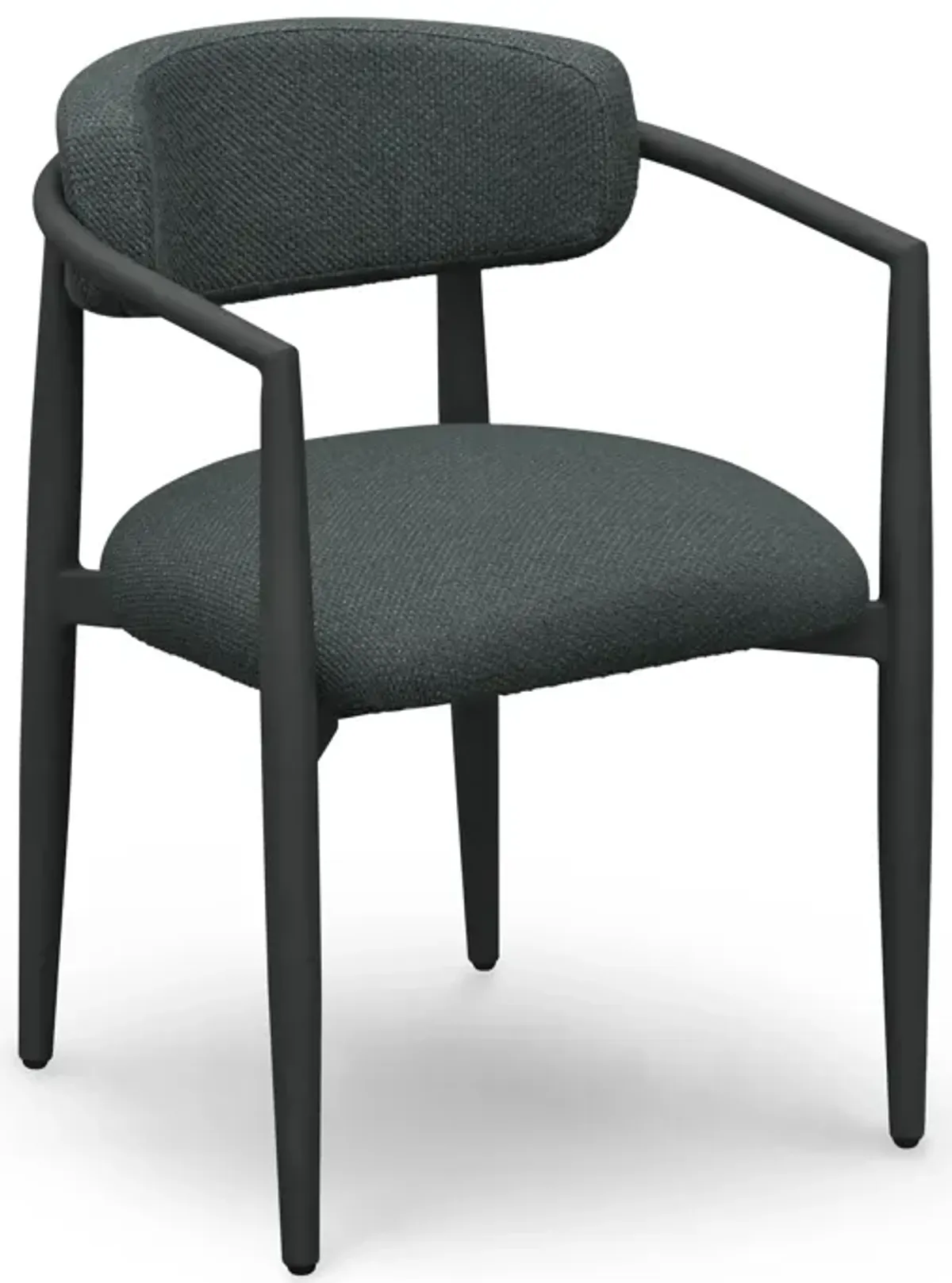 Annika Black Textured Outdoor Dining Arm Chair