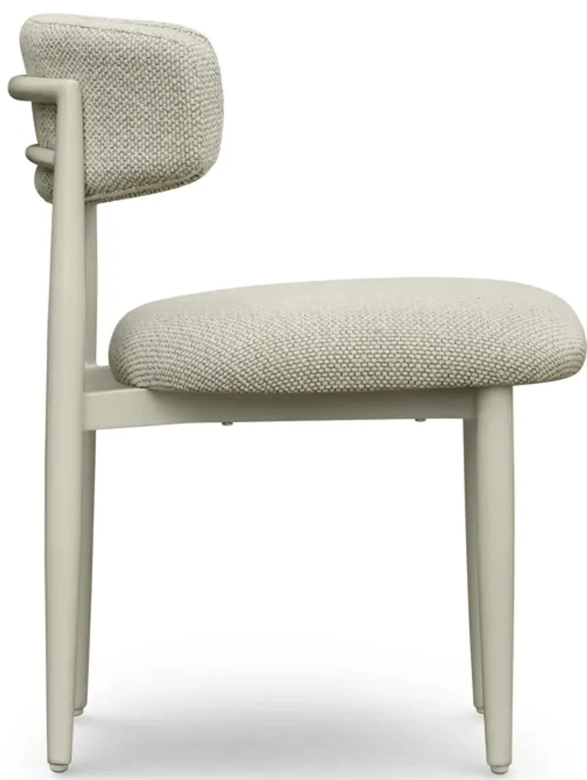 Annika Cream Textured Outdoor Dining Side Chair