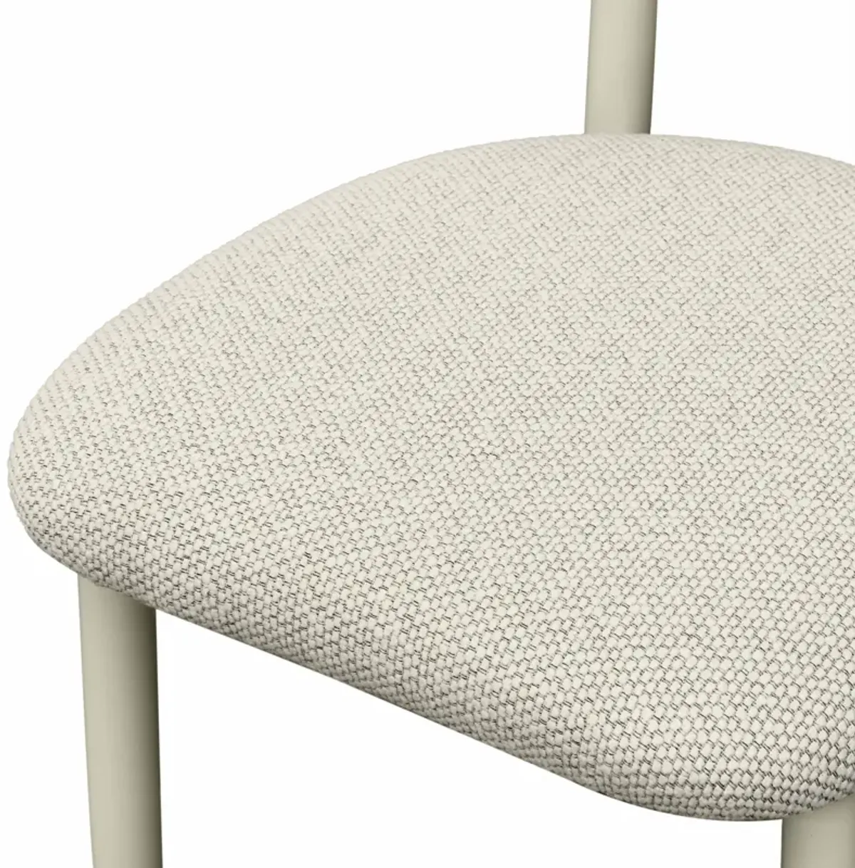 Annika Cream Textured Outdoor Dining Side Chair