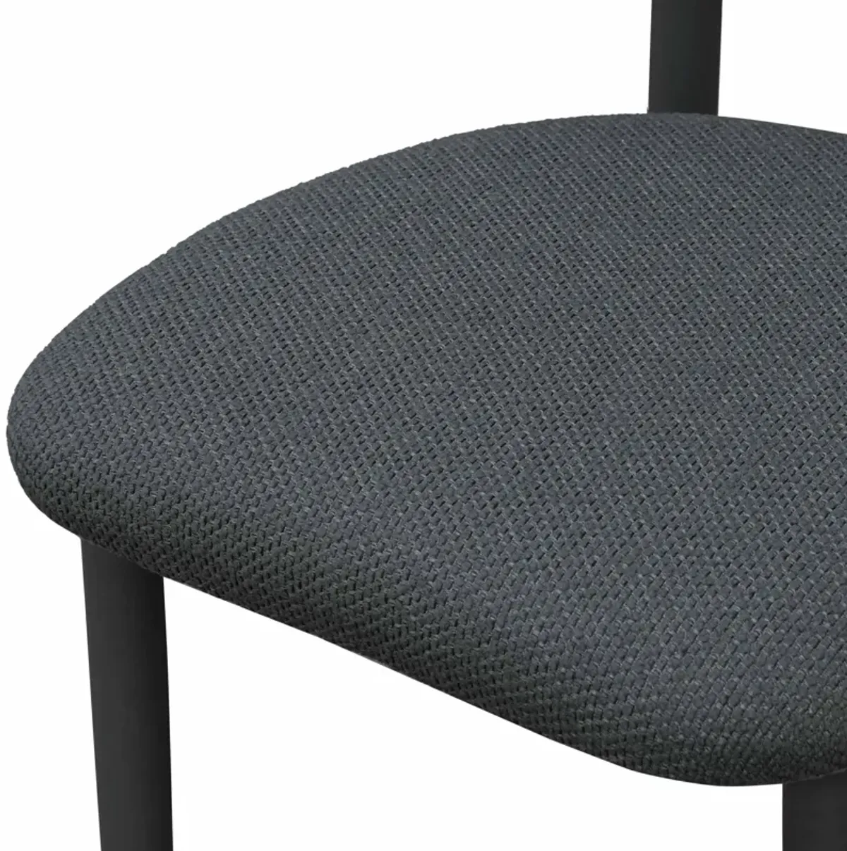 Annika Black Textured Outdoor Dining Side Chair