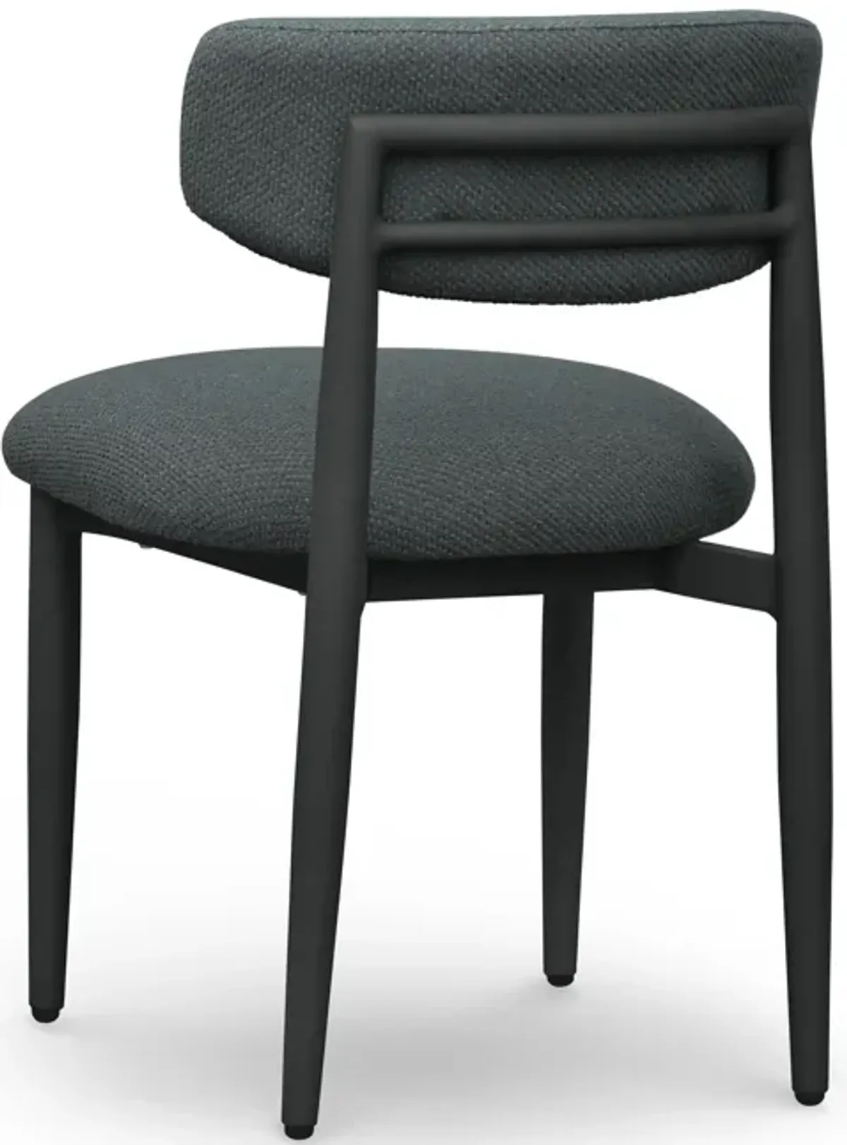 Annika Black Textured Outdoor Dining Side Chair