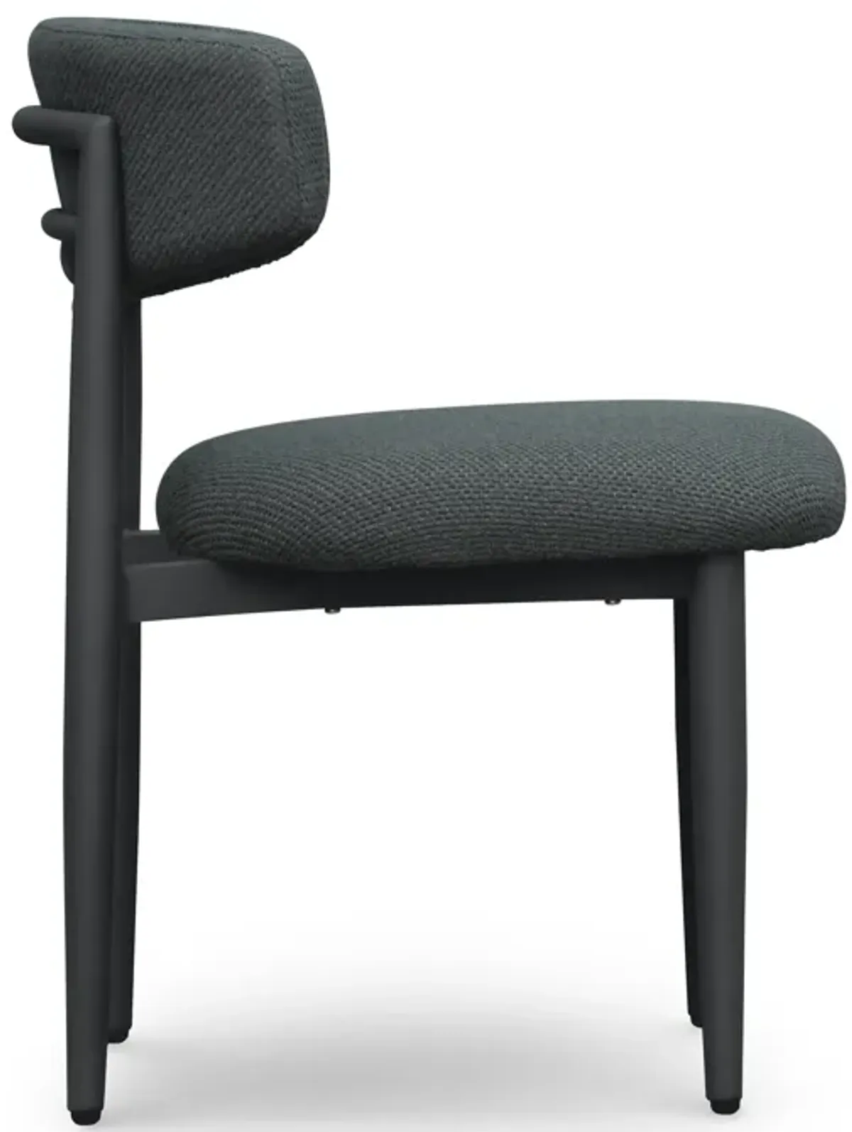 Annika Black Textured Outdoor Dining Side Chair