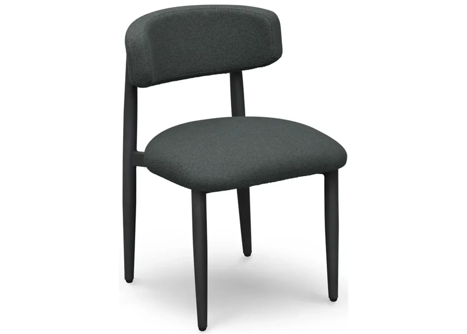 Annika Black Textured Outdoor Dining Side Chair