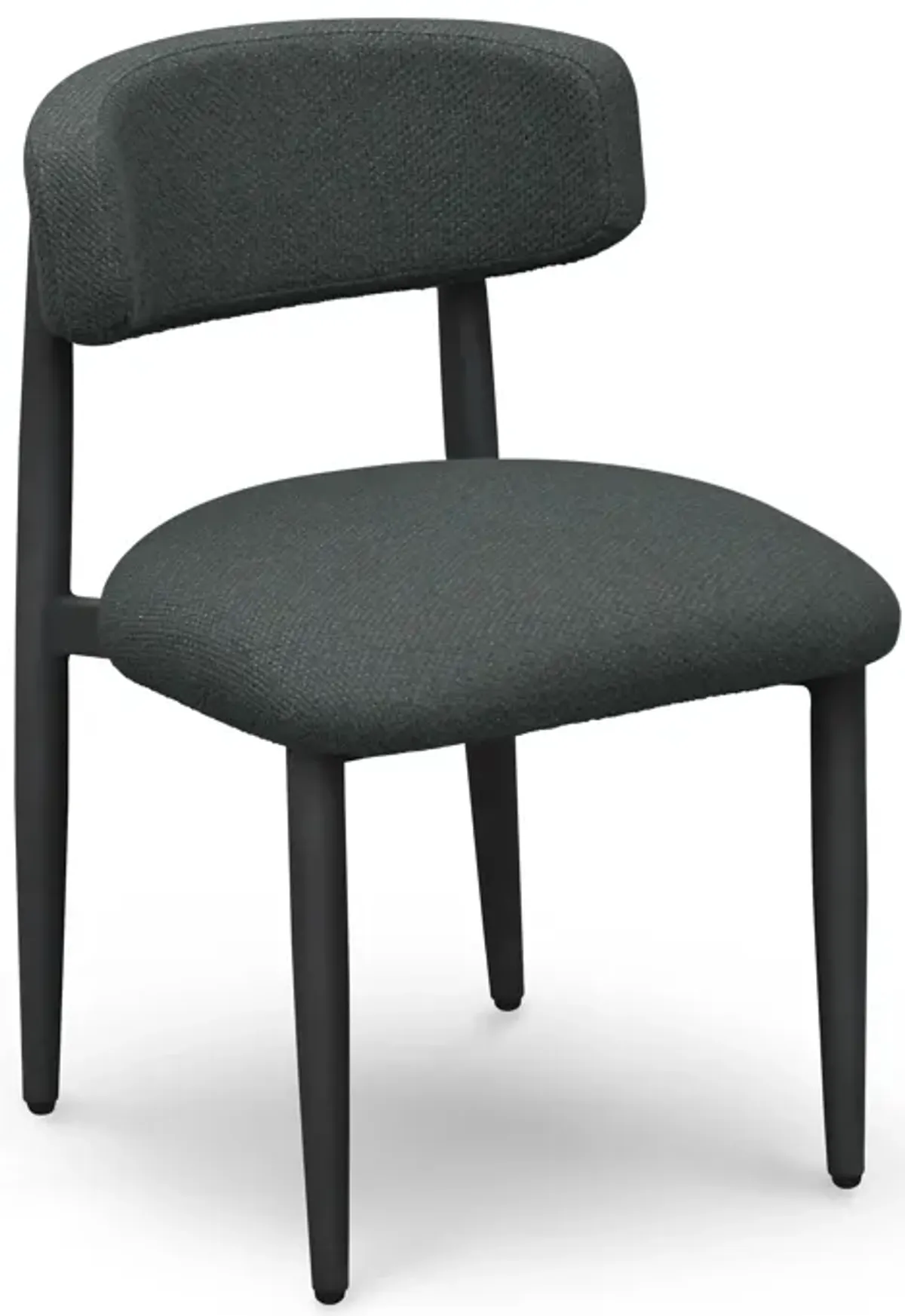 Annika Black Textured Outdoor Dining Side Chair