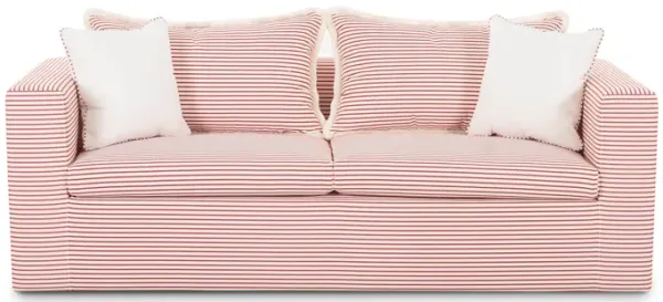 Salty Red Striped Indoor/Outdoor Sofa