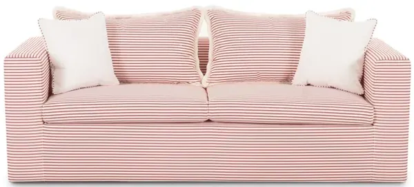Salty Red Striped Indoor/Outdoor Sofa