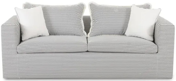 Salty Black Striped Indoor/Outdoor Sofa