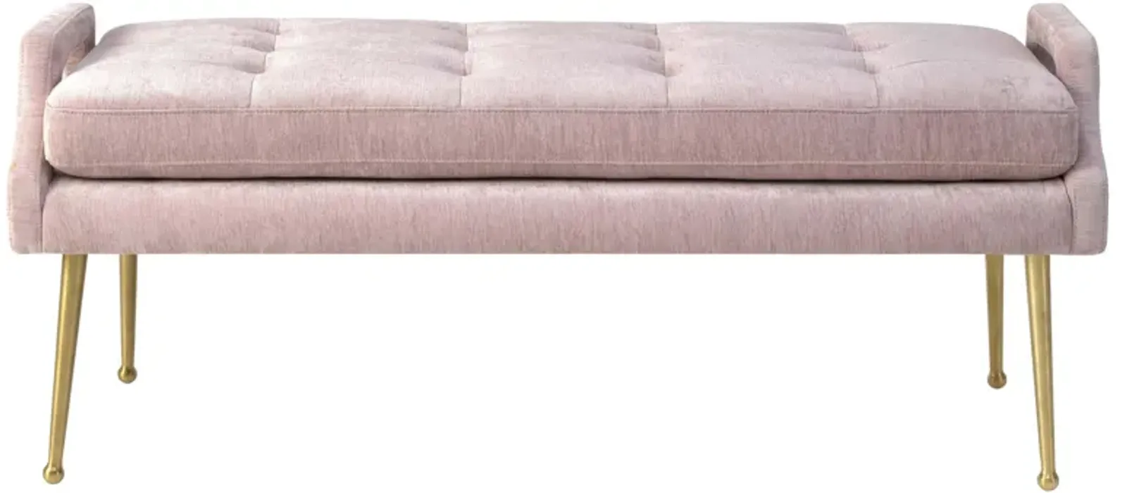 Eileen Slub Velvet Blush Bench