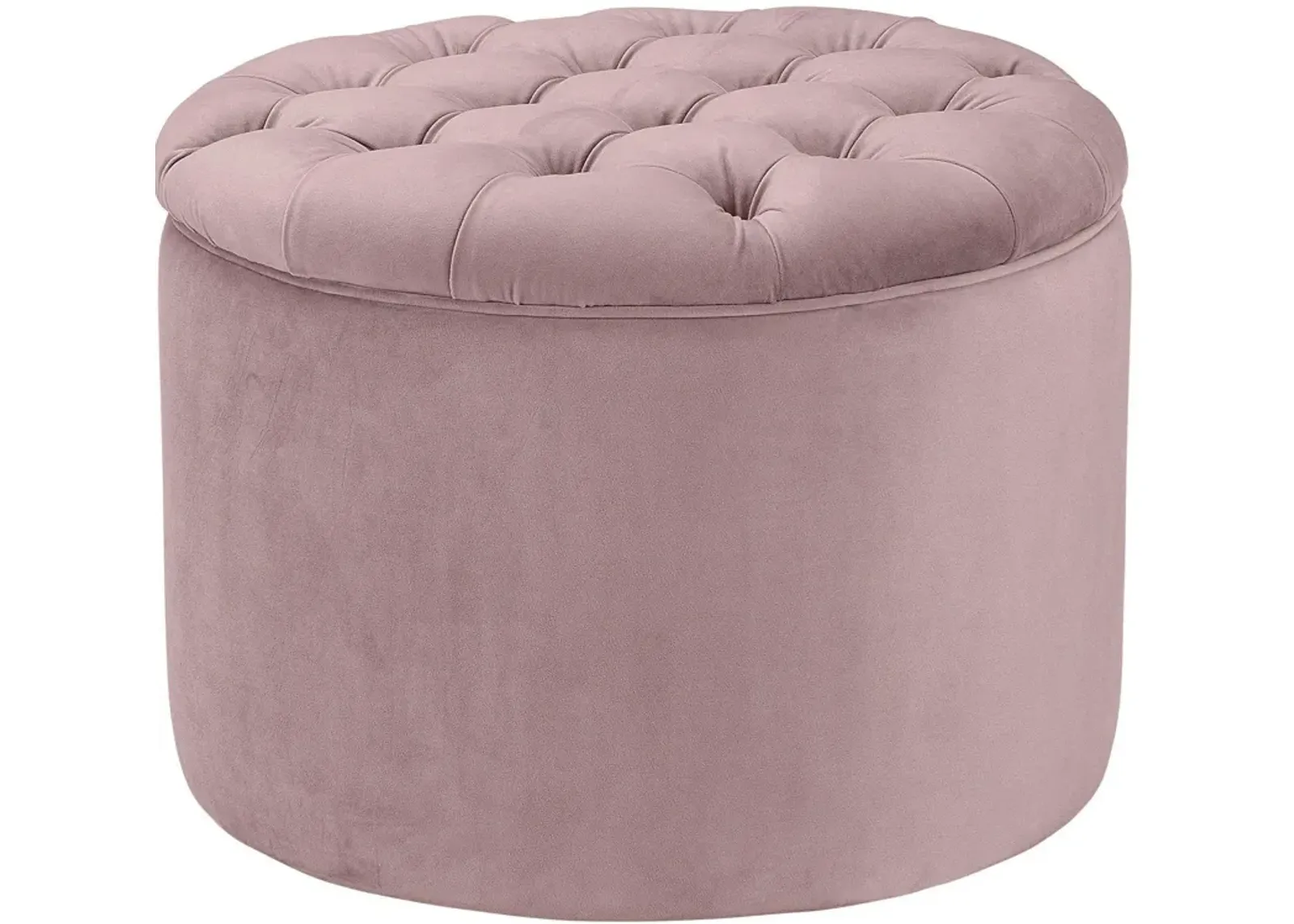 Queen Mauve Velvet Storage Ottoman