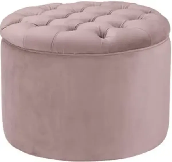 Queen Mauve Velvet Storage Ottoman