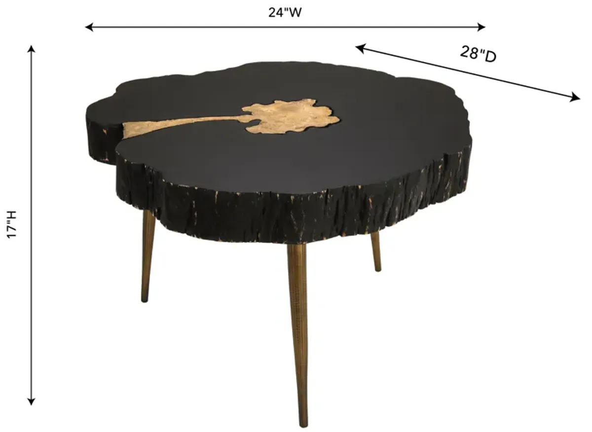 Timber Black and Brass Coffee Table