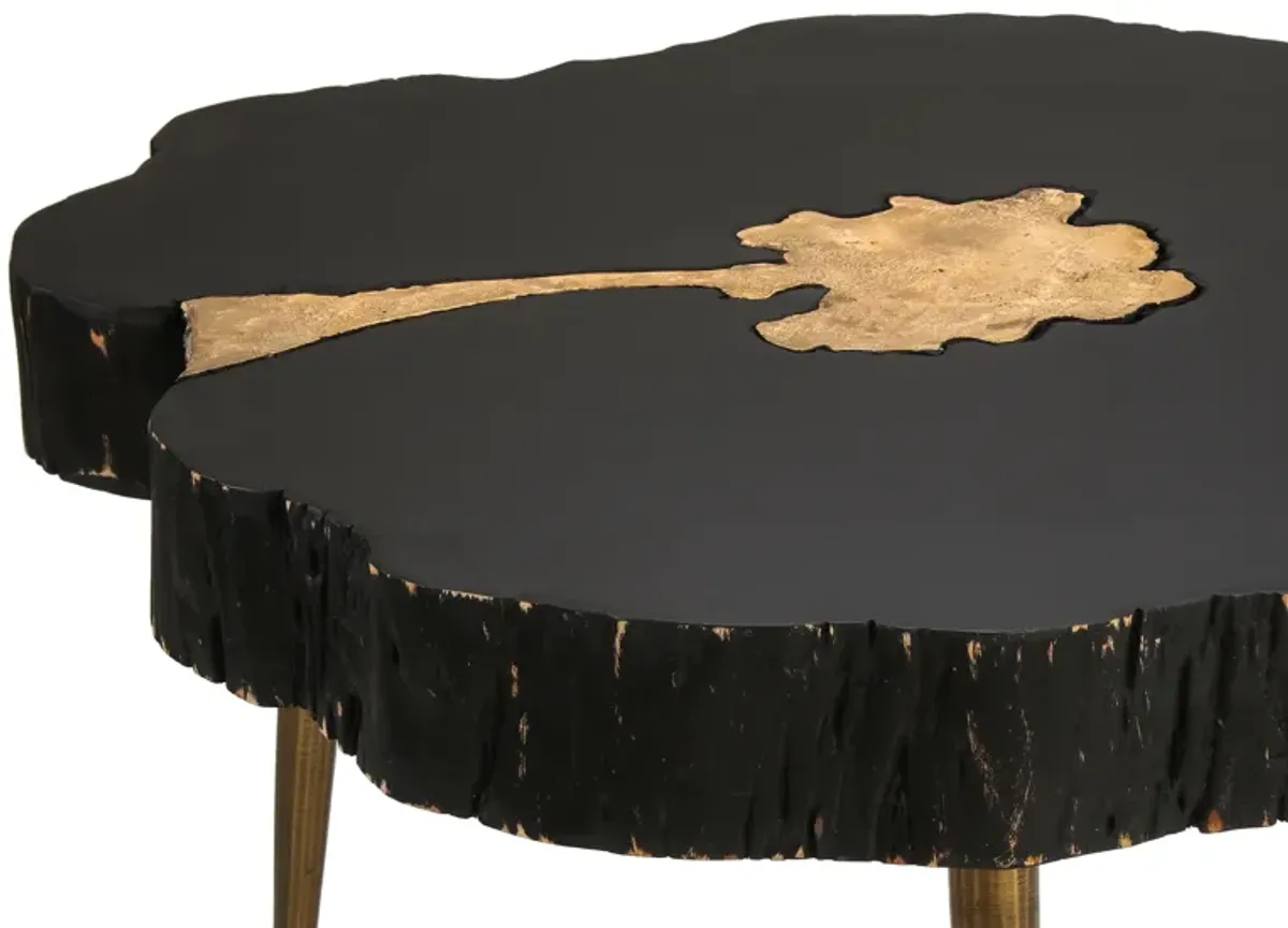 Timber Black and Brass Coffee Table