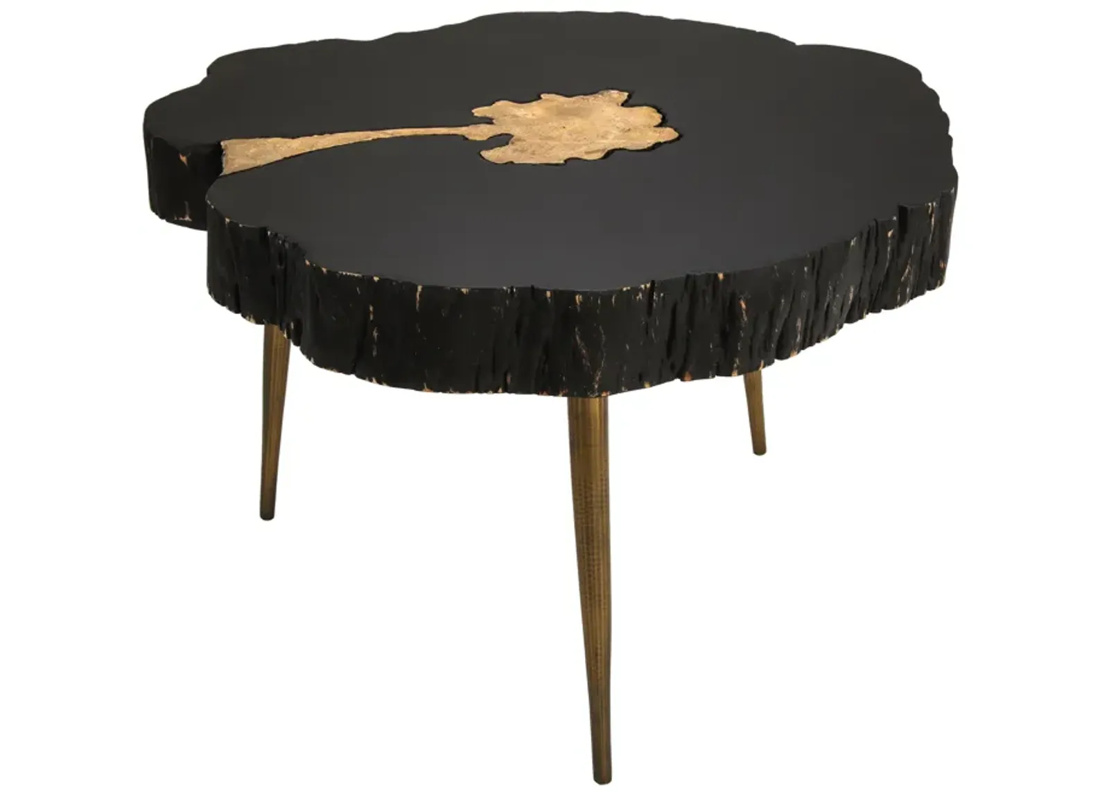 Timber Black and Brass Coffee Table