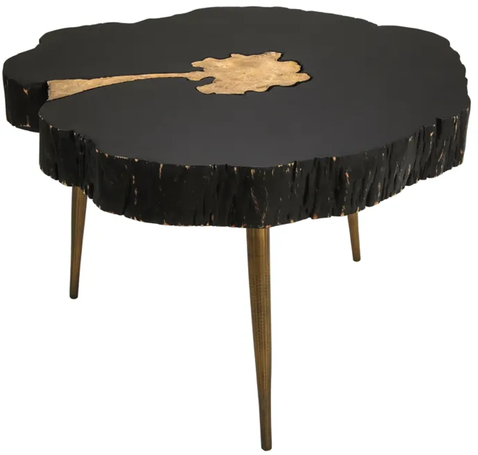 Timber Black and Brass Coffee Table