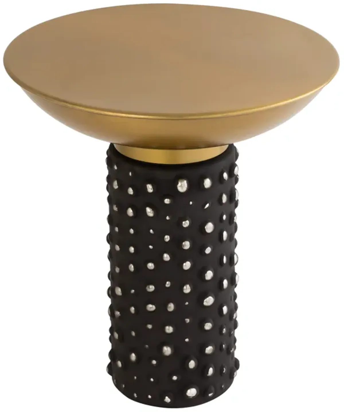 Blaze Glass/Brass Side Table