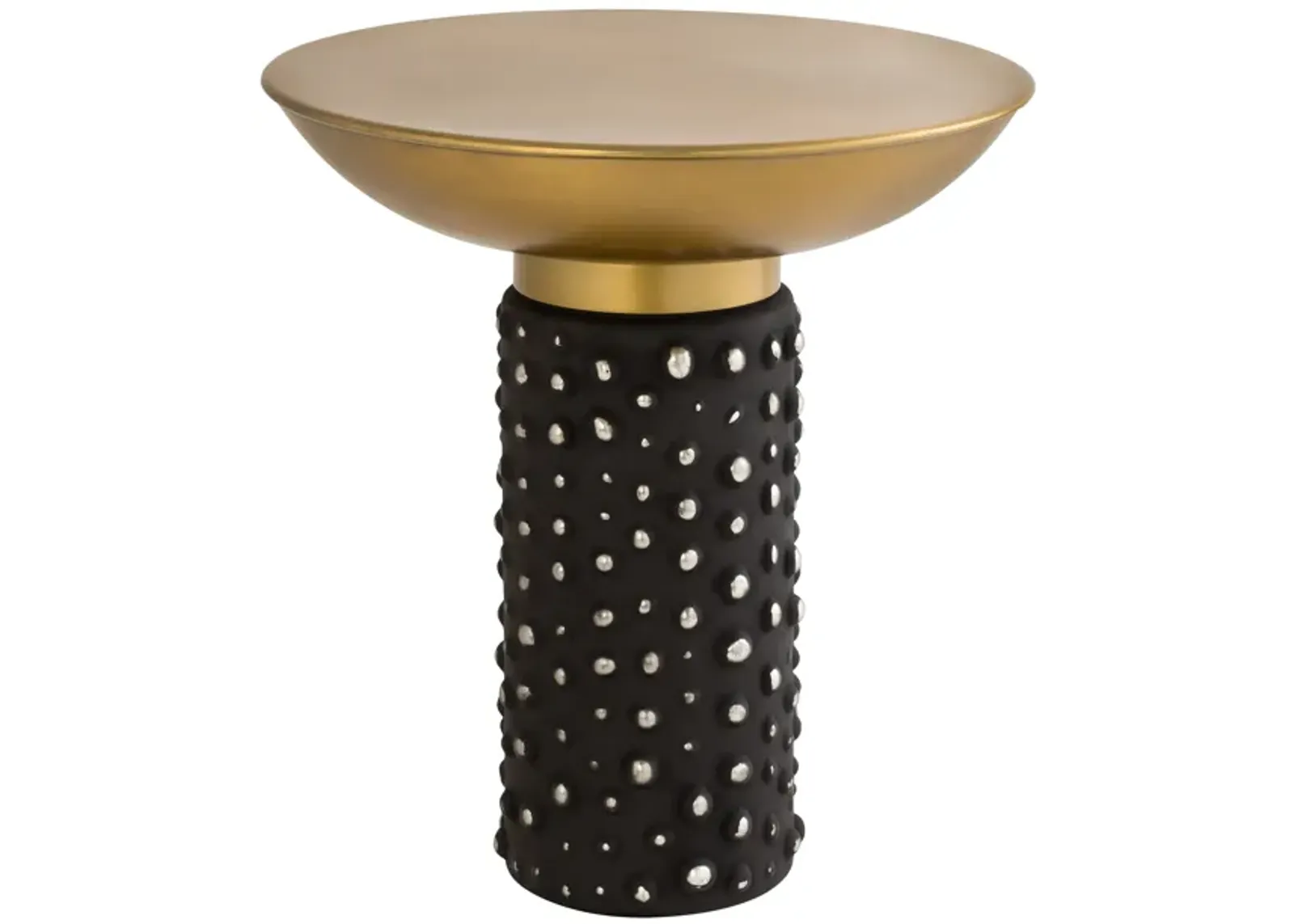 Blaze Glass/Brass Side Table