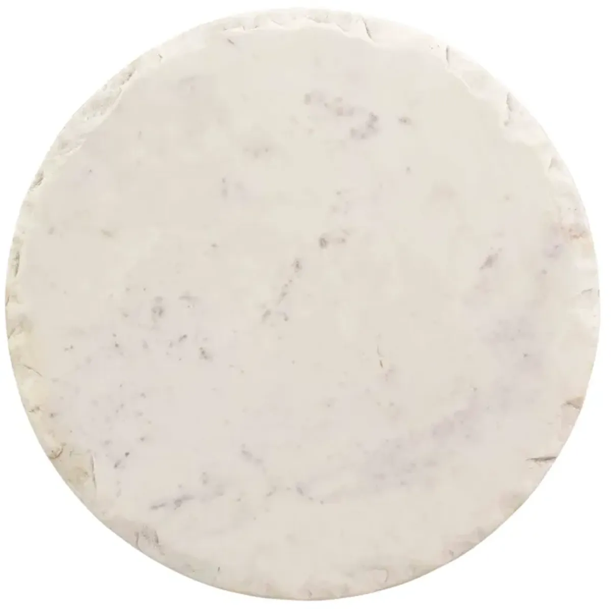 Orbital White Marble Side Table