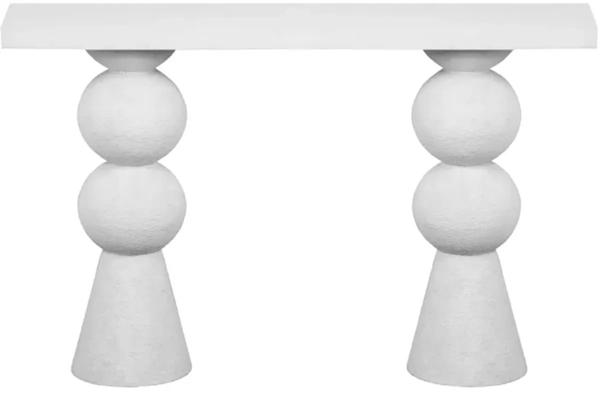 Lupita White Console Table