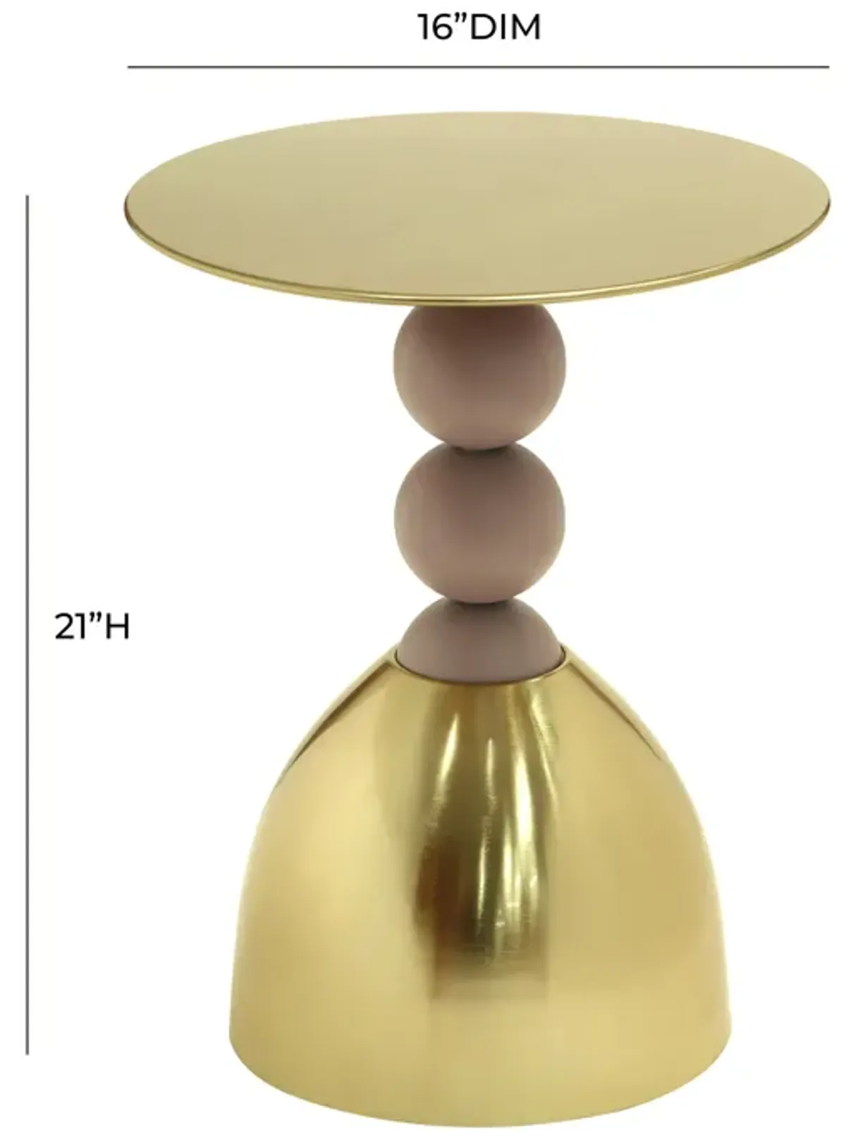 Daleyza Gold Side Table