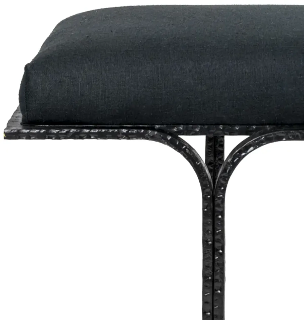 Bryn Black Linen Bench