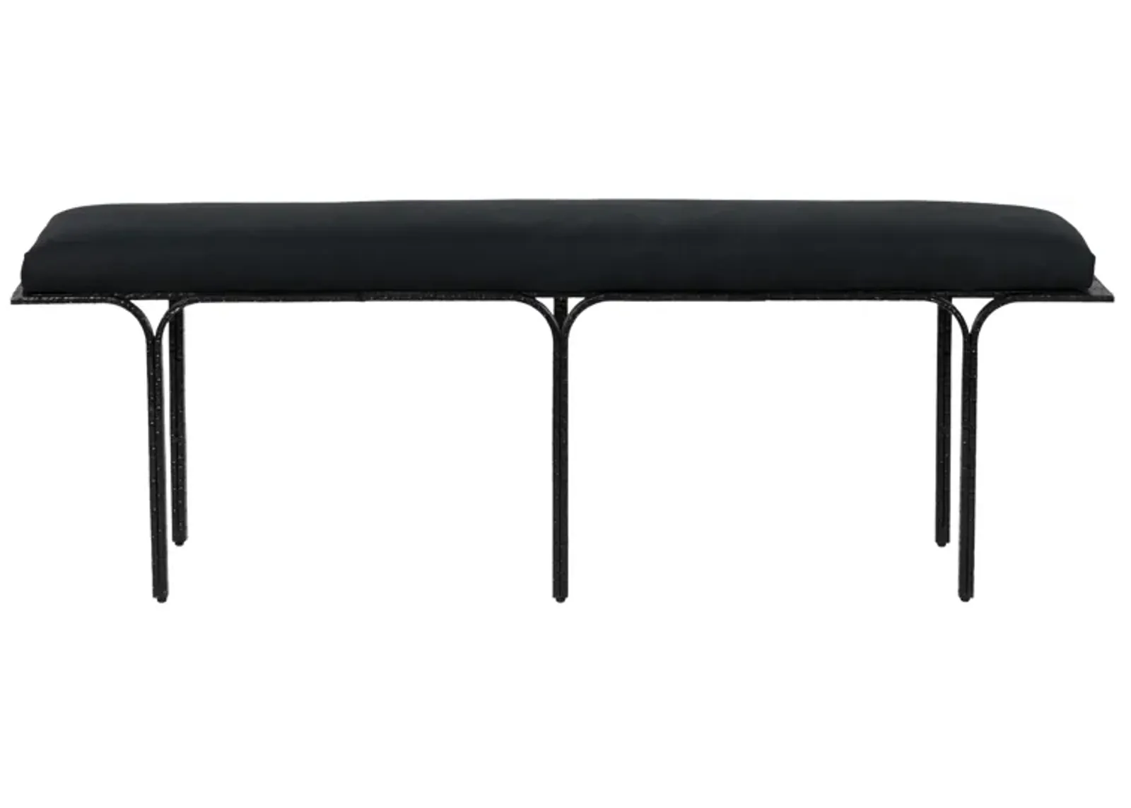 Bryn Black Linen Bench