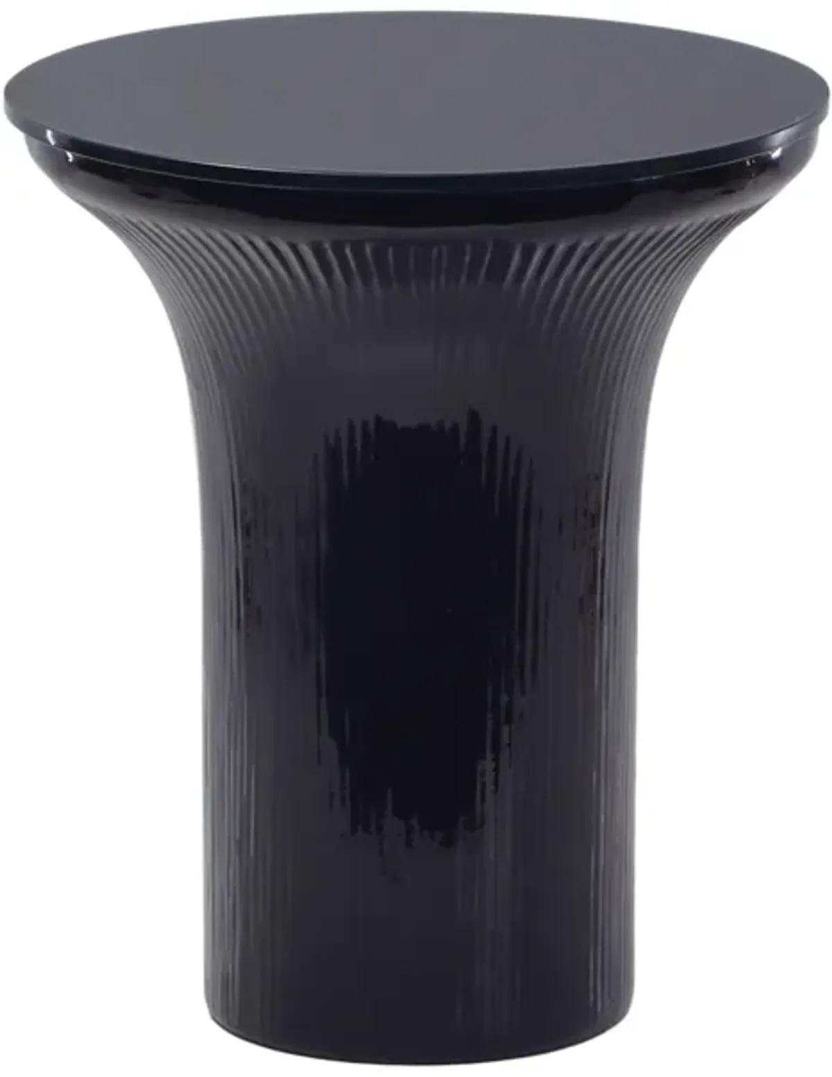 Cassandra Midnight Blue Glass Flared Side Table