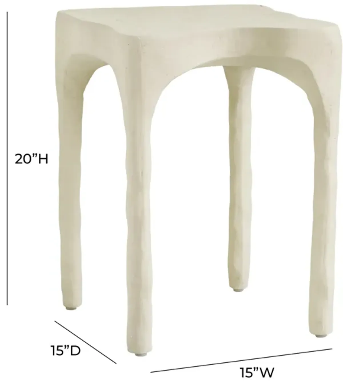 Skully Cream Textured Side Table